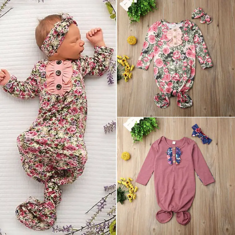 Осеннее цветочное Пеленальное Одеяло для новорожденных пеленка для сна+ повязка на голову хлопковый комплект 0-6 м
