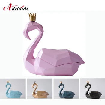 

Flamingo Tissue Box For Home Decor Storage Box Cover Organizer Luxury Wedding Resin Flamingo Figurine Tabletop Animal Statue
