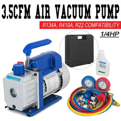 Air Vacuum Pump Kit 3.5CFM Refrigeration Household Automobile Vacuum Pump for Pumping Oil Car Industrial Refrigerant Mainte Tool