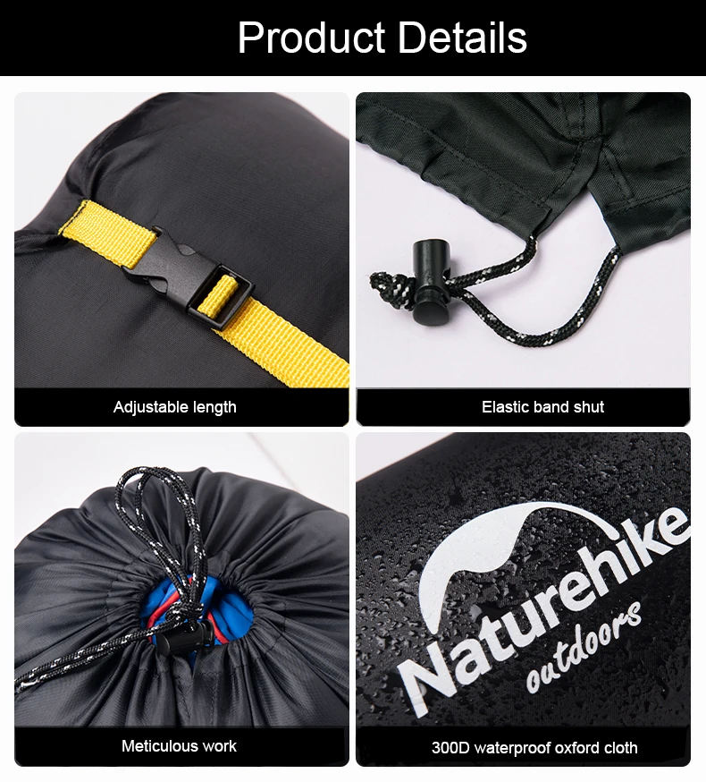 NatureHike спальный мешок, компрессионный мешок, легкий портативный мешок для хранения, спальный мешок для путешествий, кемпинга, туризма