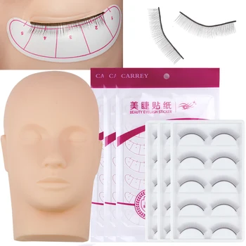 

Eyelash Mannequin Head Make Up Practice Lashes Training False Eyelashes Set Eye Pads Grafting Eyelashes Eye Lash Extensions Tool