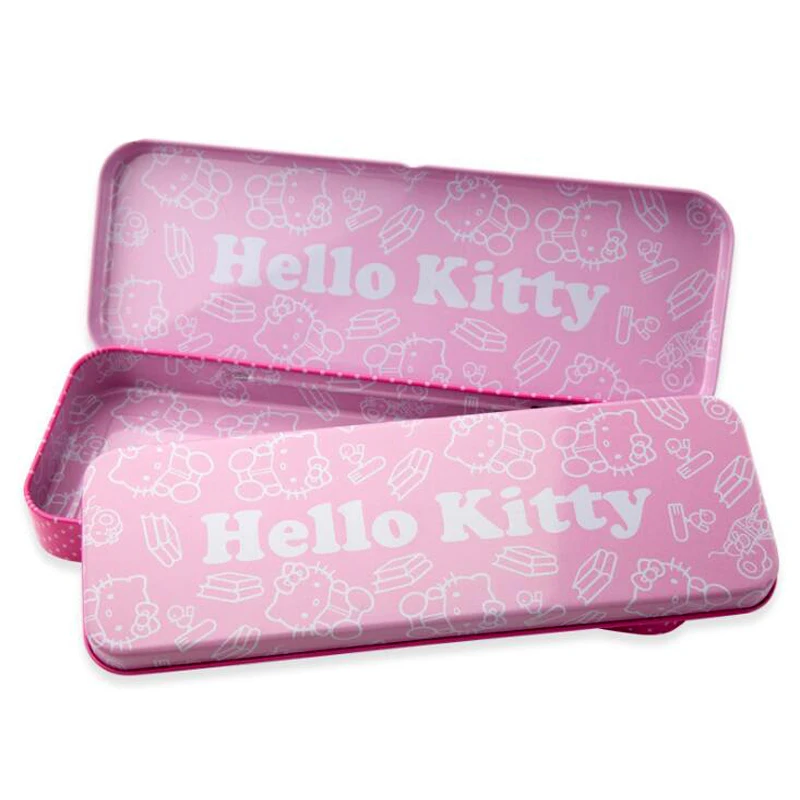 Pink Kawaii KT Cat Double Layer Metal Pencil Case Office School