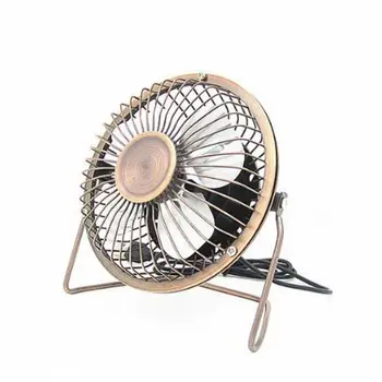 

Mini USB Table Desktop Personal Fan Computer Heat Dissipation Adjustable High Compatibility Metal Design Antique Quiet Home