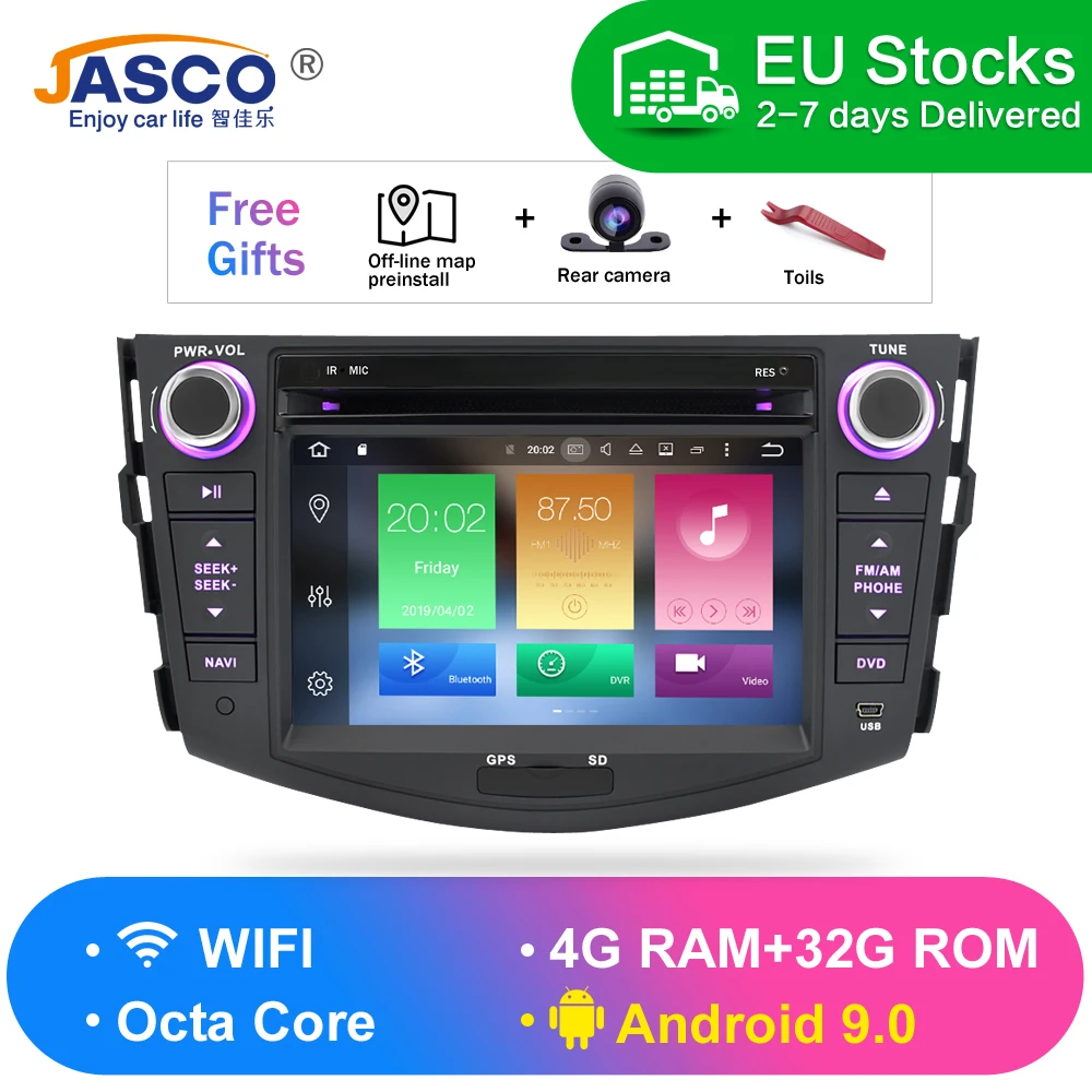4G ОЗУ Android 9 0 автомобильный DVD стерео для Toyota Rav4 RAV 4 GPS навигация Мультимедиа Видео