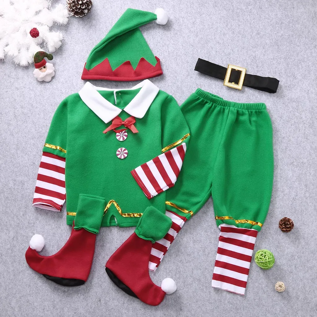 Одежда для маленьких мальчиков; Рождественский наряд; вечерние футболки; Рождественский костюм; маскарадные костюмы; детская зимняя одежда из хлопка с длинными рукавами