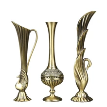 Скандинавский домашний декор, винтажная сухая ваза для цветов, свадебное украшение, металлическая ваза для цветов, Bougeoir Kaarshouder LLC133