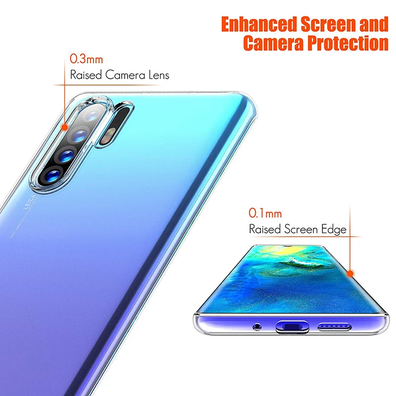 PhoneThrone 1 Cover per Huawei P30 Lite, Custodia Gel Trasparente Morbida Silicone Sottile TPU [Ultra Leggera e Chiaro