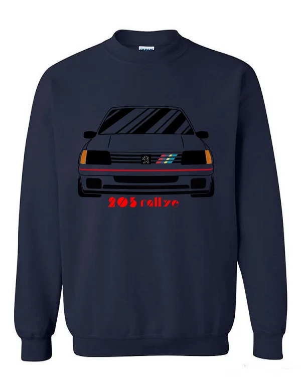 Осенние мужские толстовки peugeot 205 Gti rallye Racing sportwear Wrc мужской/женский хлопковый пуловер Топы Молодежный лыжный трикотаж - Цвет: Тёмно-синий