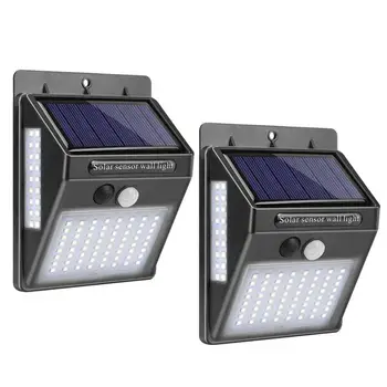 

2pcs 100LED Solar Powered 3-Sided Illuminated Light Motion Sensor Wall Lamp Outdoor Garden Lights (64+18+18LED)
