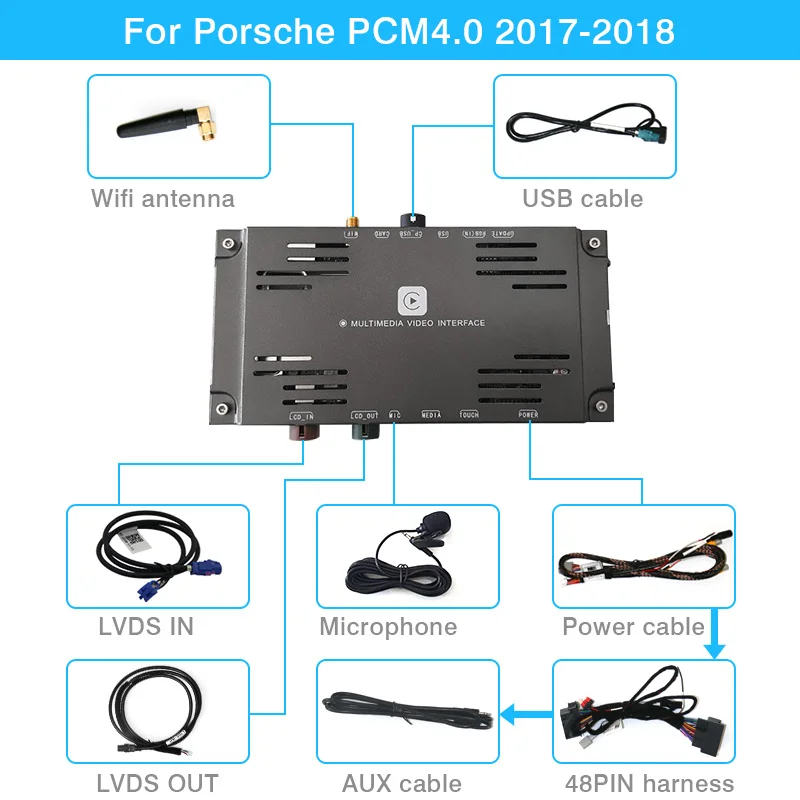 Yeesite Wifi беспроводной Carplay для Porsche PCM4.0 Android Авто/зеркальное отображение iOS Apple Car Play 2007-2011 911 Panamera Macan - Цвет: Белый