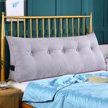 

Double Bedside Rectangle Cushion Sofa Waist Cushion Pillow Bed Big Back Tatami Soft Cushion Waist Sofa Removable and Washable