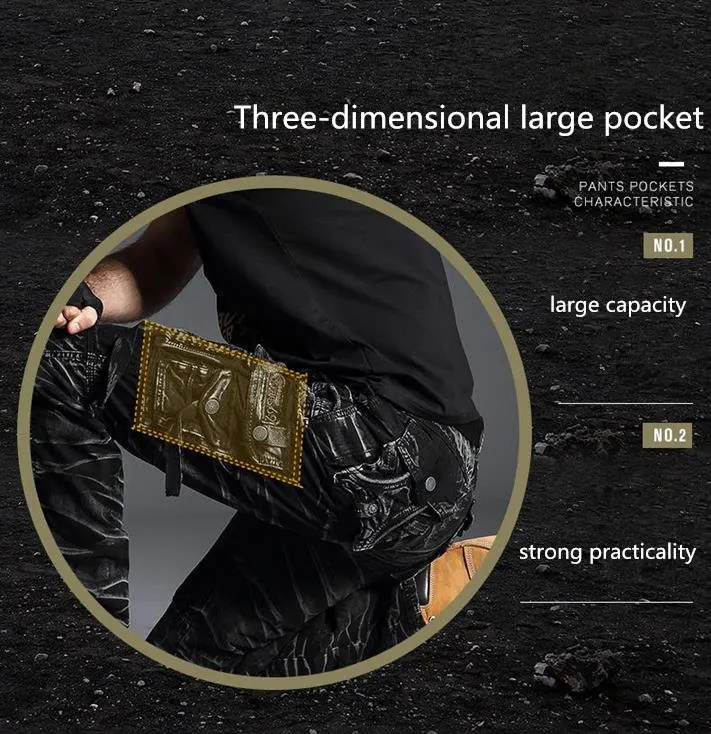 Уличная одежда, черные брюки-карго, techwear joggers, модные камуфляжные тактические брюки с множеством карманов, мужские повседневные брюки modis