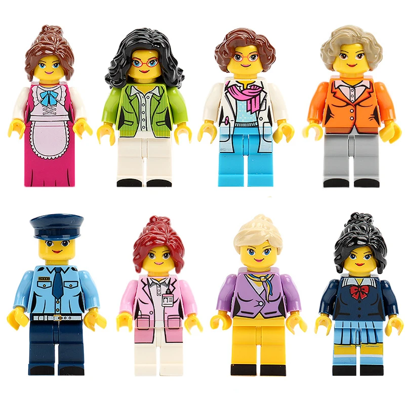 60pcs/set Model Building Blocks Accessories Toys Hobbies City Boys Girl Figures Set Engineer Policeman Series For Children Gifts