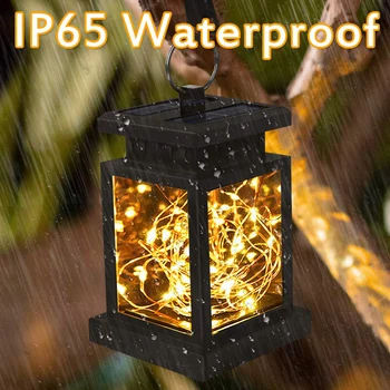 

Automatic Star Light Led Hanging Garden Path Waterproof Decoration Rechargeable Outdoor Lawn Solar Lantern Night With Clip