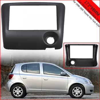 

1SET 2 DIN Car Radio Facia for Toyota Yaris Vitz 1999 2000 2001-2005 DVD Stereo CD Panel Dash Kit Trim Fascia Face Plate Console