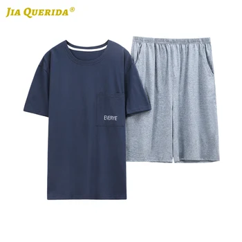 

New Pajamas Set Summer Fashion Style Casual Style Summer Pijama Man Set Luxury Men Clothes Short Sleeve Short Pants Sleepwear