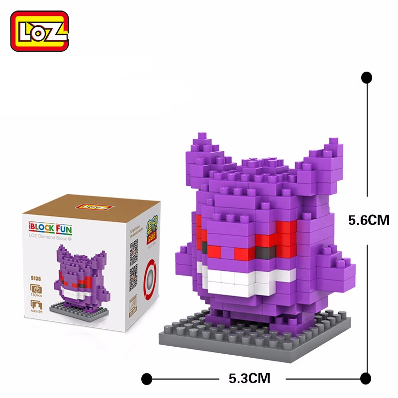 LOZ Алмазный Блок iBLOCK Веселые строительные блоки Charmander Squirtle Bulbasaur Charizard Eevee Gengar Brick фигурный блок набор игрушек