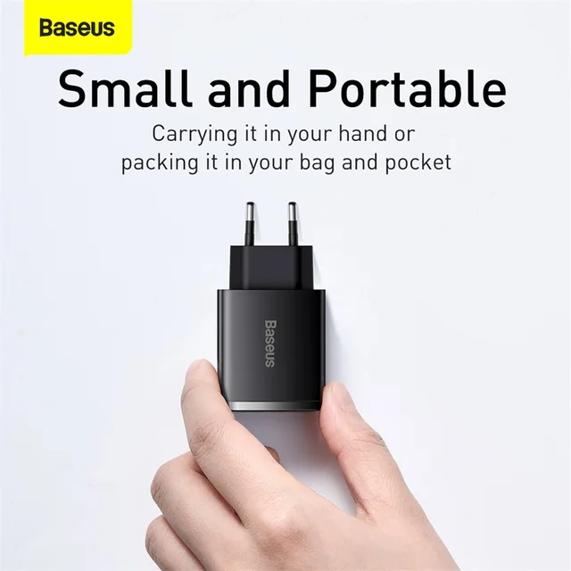 Baseus PD 20W USB Type C Charger For iPhone 14 13 Pro Max Plus Xiaomi 30W Fast Charge QC3.0 TypeC Charger Phone Charging Adapter 5