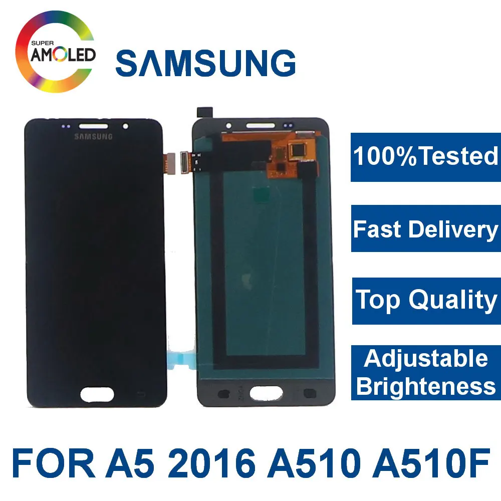 

Super AMOLED LCD for Samsung Galaxy A5 2016 A510F A510M A510FD A5100 A510Y phone LCD Display Touch Screen Digitizer Assembly