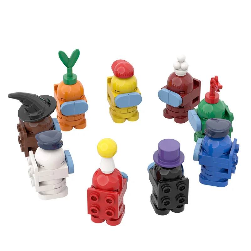 Moc Mini Cartoon Characters Building Blocks Kit For Among of Us Game Figures Bricks DIY Idea Girl Gift Set Toys Children Kid | Игрушки и