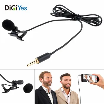 

4 Pole 3.5MM Mini Headsets Microphone Mobile Phone DSLR Camera Clip-on Lapel Condenser for Recording / Speaking / Lectures