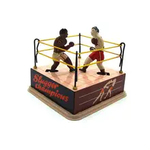 

Classic Clockwork Wind up Boxing Ring Boxers Model Table Ornament Kids Toy Gift For Children Boys Educational