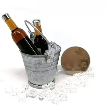 

Cute DIY Miniature 1:6 Dollhouse Accessories Mini Simulation Ice Barrel Wine Bottle Kitchen Pretend Play Toy Y4QA