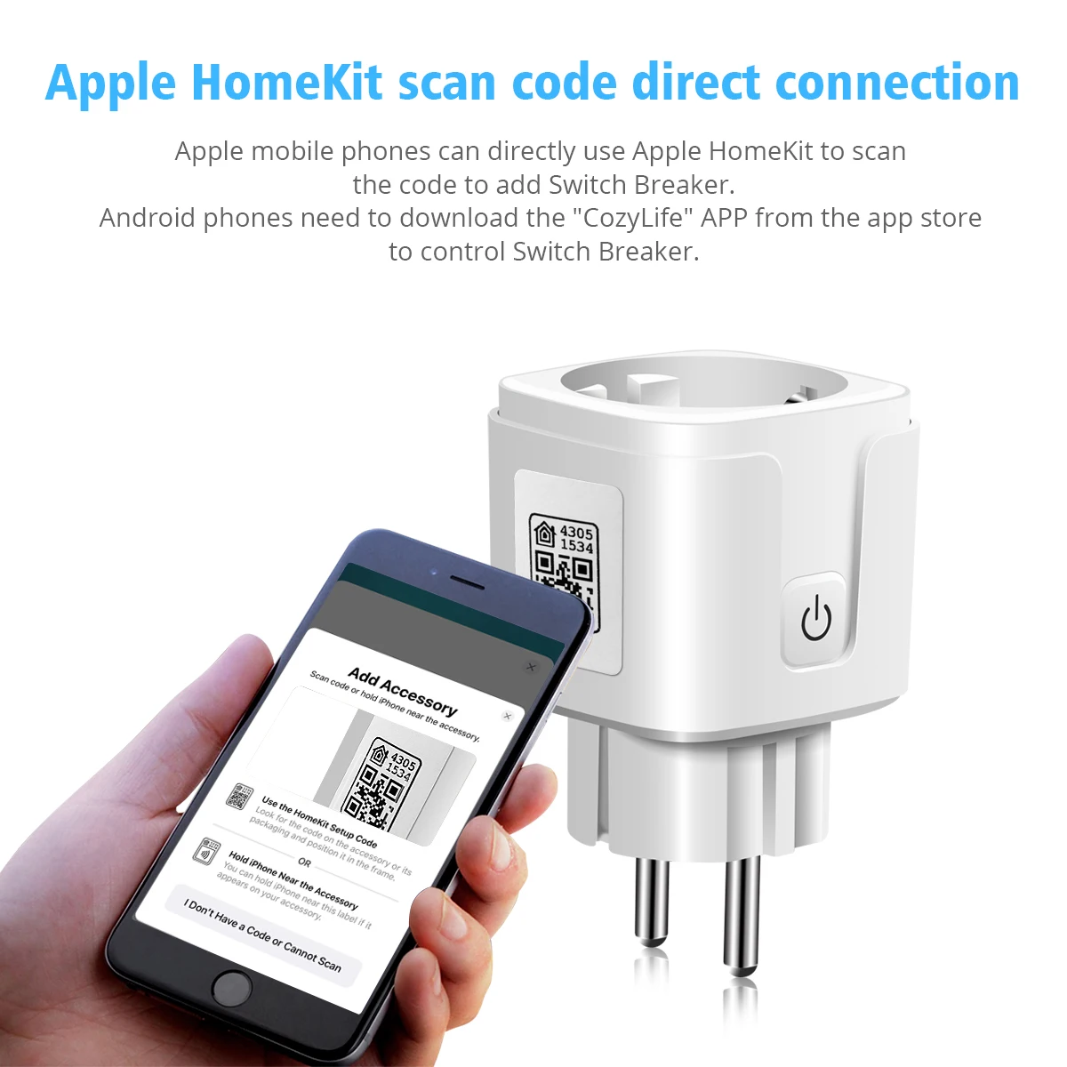 Wireless WiFi Smart Socket Plug Switch Monitor Outlet Timer Switch Siri Voice Control ON/OFF Apple Homekit IOS/Tuya Smart Life