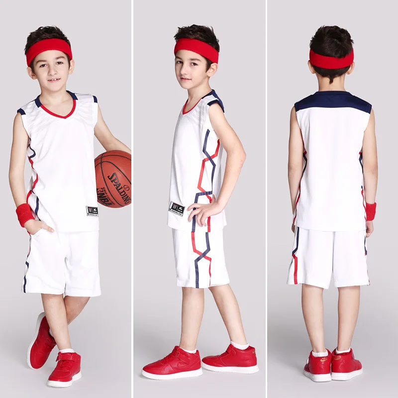18 цветов, детский баскетбольный костюм из 2 предметов: Джерси и шорты, индивидуальный деревяный гребень для волос, набор для мальчиков, спортивная одежда для детей