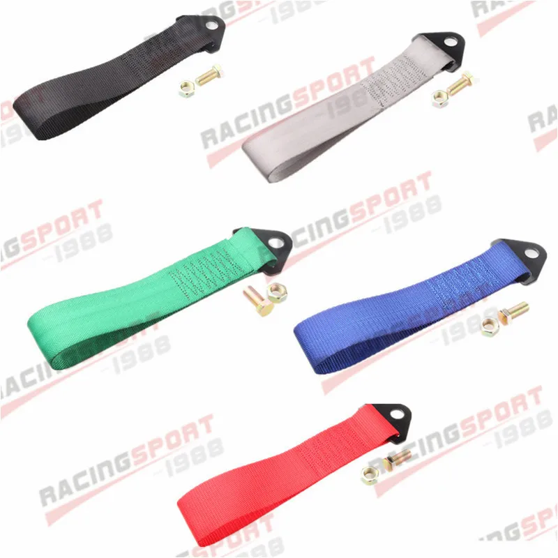 

New High Strength Racing Tow Strap Set For Front/ Rear Bumper Hook Truck/SUV