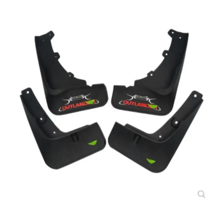 

High quality soft plastic front and rear wheel splash guards 4pcs/set for Mitsubishi Outlander 2019