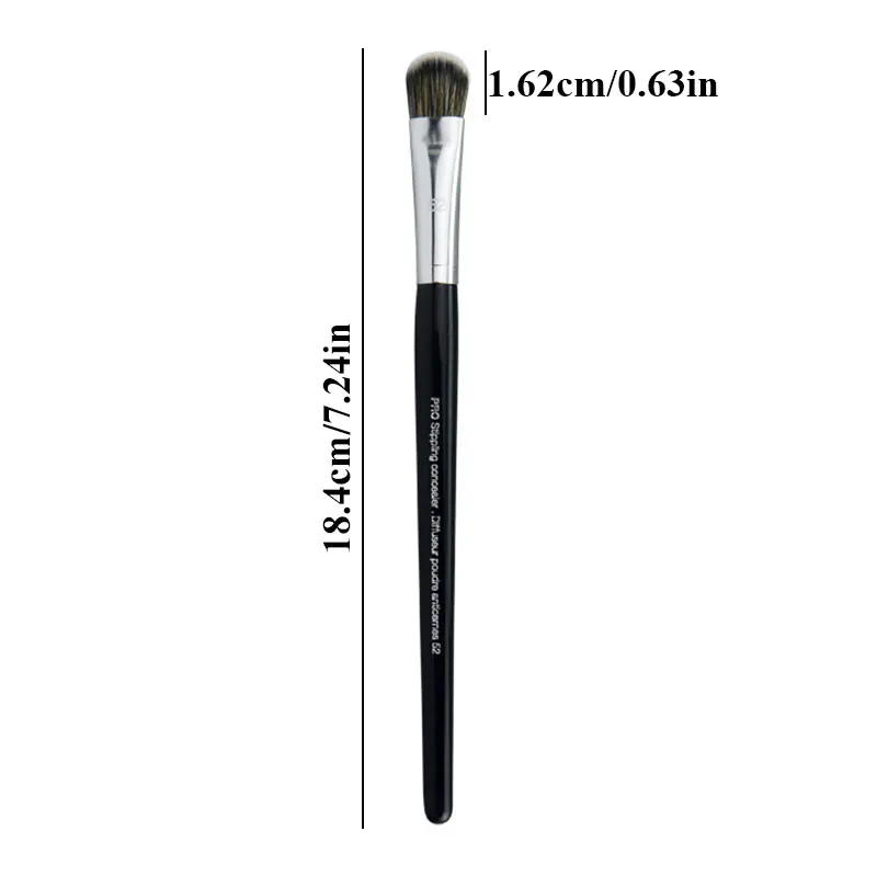 Brosse anti-cernes pour fond de teint 52 #, brosse pour ombre à visage, grande ombre à paupières, brosse anti-cernes, outils de maquillage, 1 pièce