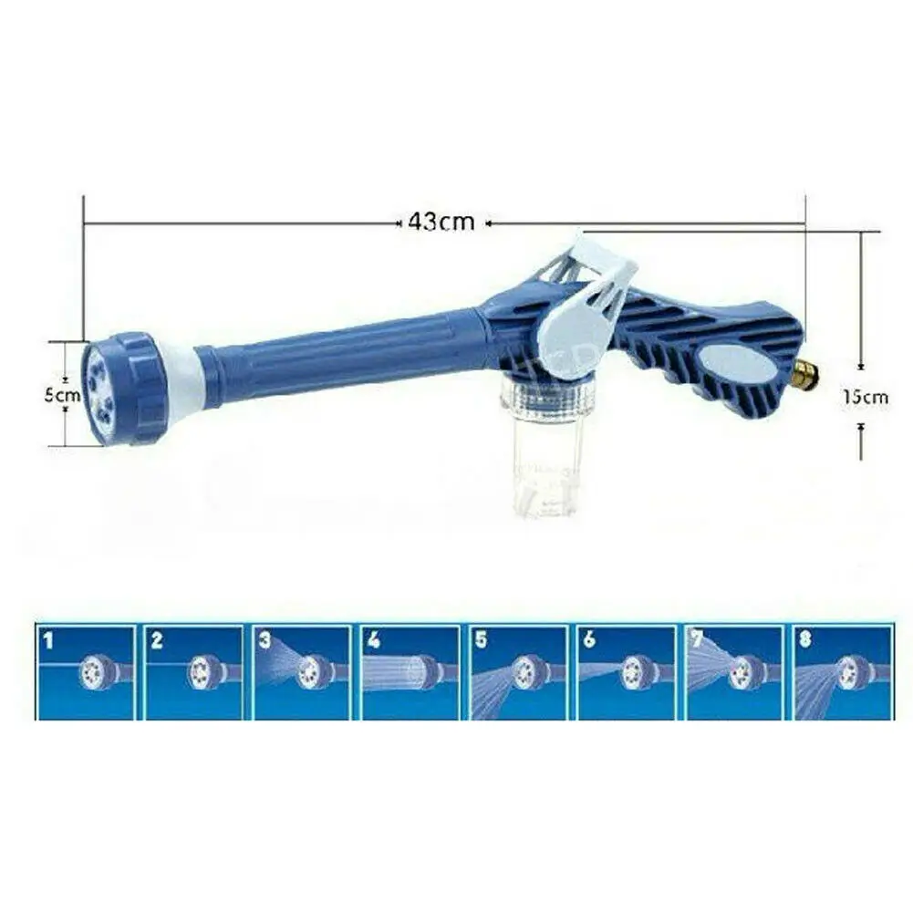 Multi-function sprinkler 8 IN 1 Garden Hose Nozzle Water Soap Dispenser Pump Spray Gun Car Washer Cleaning Car Washing Tool