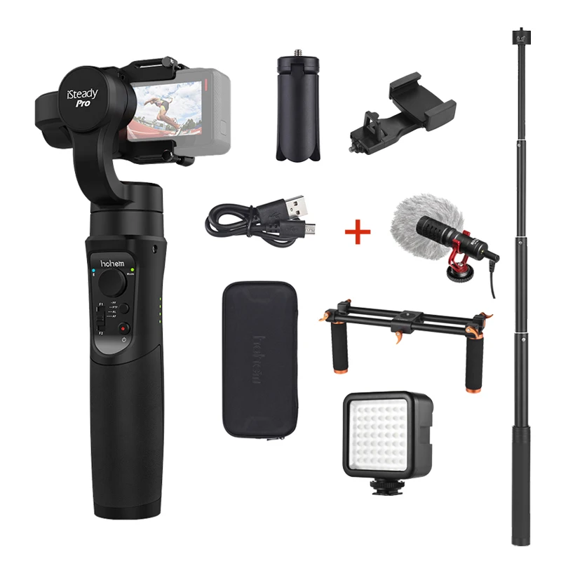 Hohem iSteady Pro/Pro3 Gimbal Stabilizer 3-Axis Handheld for GoPro Hero 8/7/6/5/4/3 for Sony RX0 for SJCAM YI Action Camera