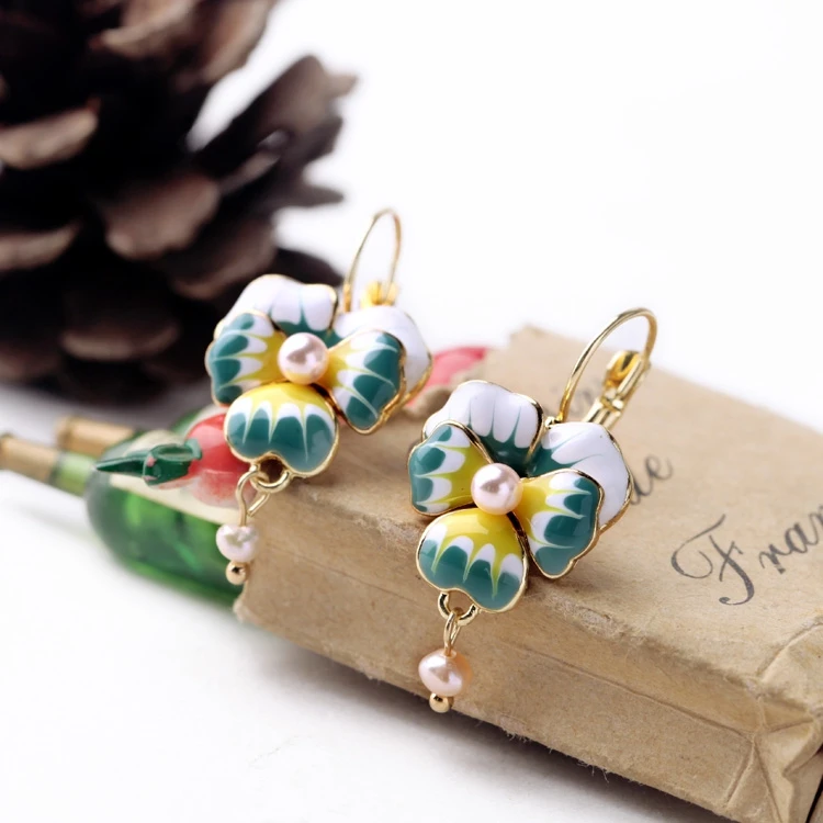 Серьги гвоздики Птица с эмалью лето и весна|jewelry sets|wholesale jewelry setearrings ring set |