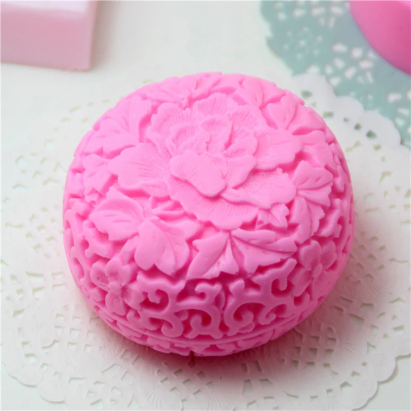 

Candle Mold 3D Flower Leaf Pattern Embossing Silicone Mold DIY Ball Shape Aroma Making Mould Handmade Soap Silicone Crafts