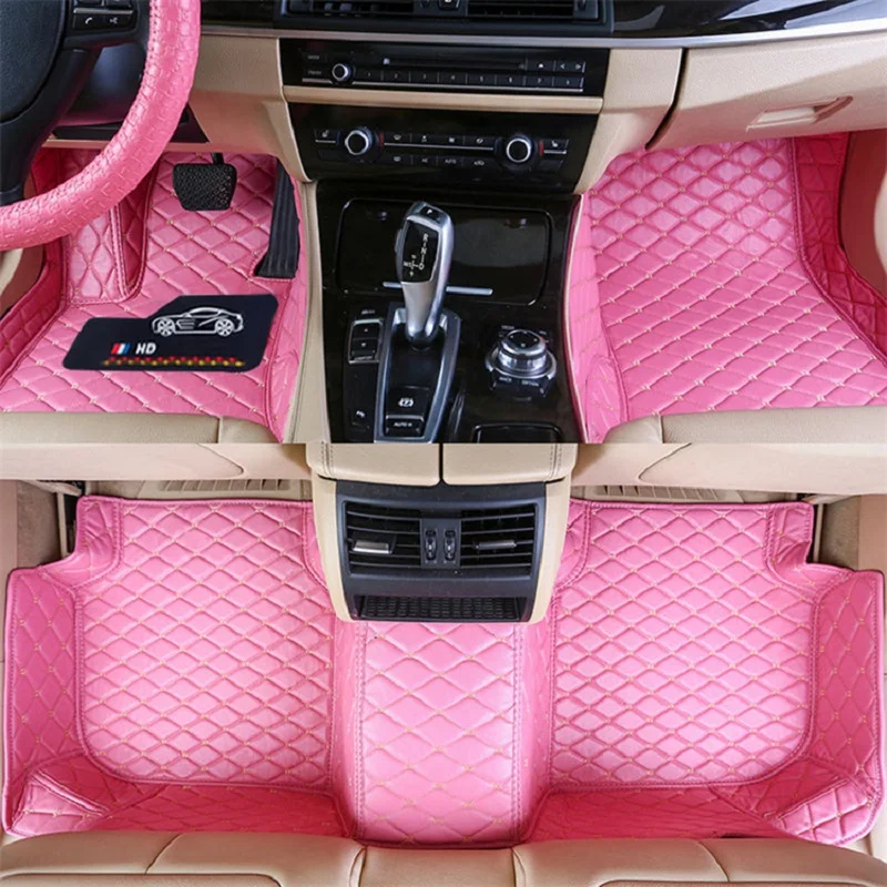 Tapis de sol de voiture rouge pour femme, tapis en PVC imperméable,  ensemble complet de diamants, accessoires d'intérieur Bling, utilisation  universelle, facile à nettoyer - AliExpress