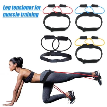 

Unisex Adjustable Waist Belt Pedal Indoor Fitness Resistance Bands Exercise Equipment Elastic Rope Gym Workout Band Sports D30