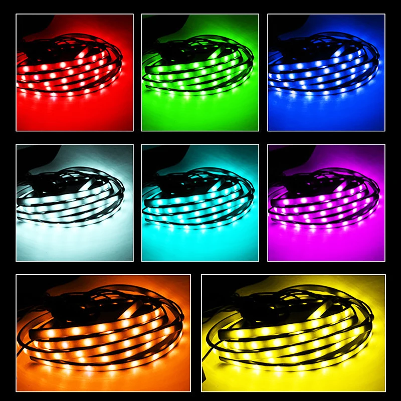 Автомобильная Нижняя атмосферная лампа RGB светодиодная неоновая шасси полоса