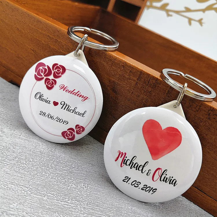 wedding favours Keyring Handmade Personalised Made To Order Party Gift ideas 