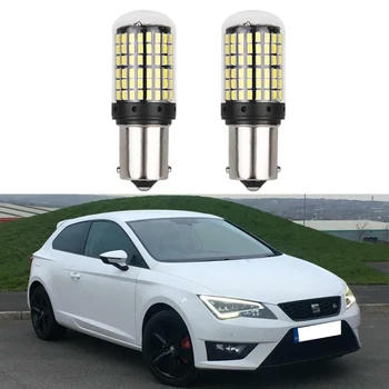 

2Pcs White Canbus No Error 1156 P21W LED Bulb for Seat Leon 3 MK3 Alhambra LED Driving Daytime Running DRL Reversing lights