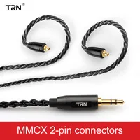 TRN 6 Core Модернизированный посеребренный медный кабель MMCX/2pin наушники 3,5 мм разъем/Штекер кабель для обновления forTRN V90 BA5 KZ ZSX Blon bl03 - Цвет: 3.5mm mmcx