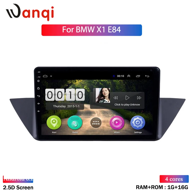 Android 8,1 Автомобильный Gps радио плеер навигация ID7 для BMW X1 E84 4 ядра wifi bluetooth 1 Гб ram 16 Гб rom