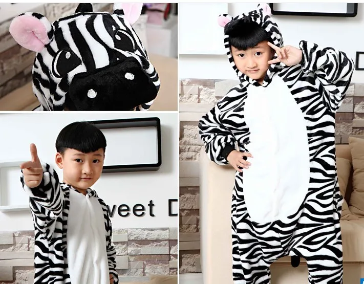 Фланелевый детский Пижамный костюм huang lao tiger Zebra Tigger и другие виды мультфильмов