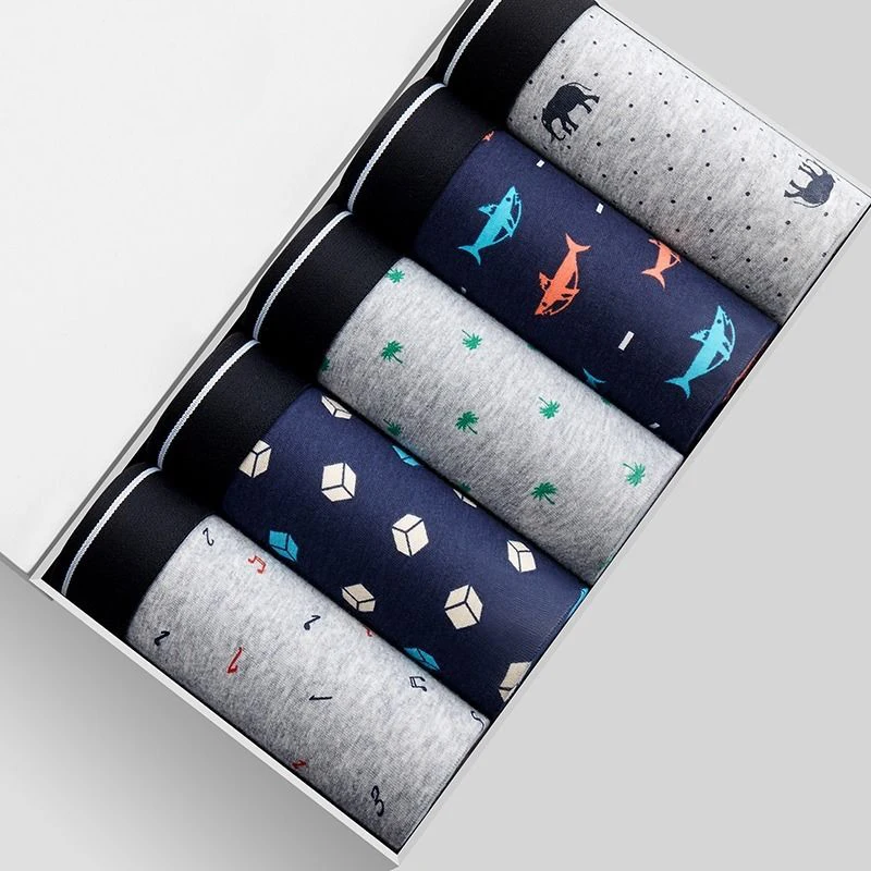 

4Pcs Men Boxers Man Short Breathable Flexible Comfortable Shorts Boxers Lovely Solid Panties