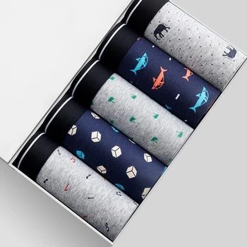 

4Pcs Men Boxers Man Short Breathable Flexible Comfortable Shorts Boxers Lovely Solid Panties