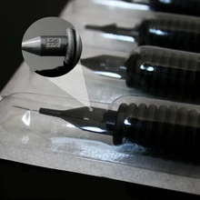 5 шт Черная силиконовая рукоятка Иглы для татуировки и наконечники для трубки 19 мм 3/" одноразовые наконечники для тату с иглами чернила для татуировки