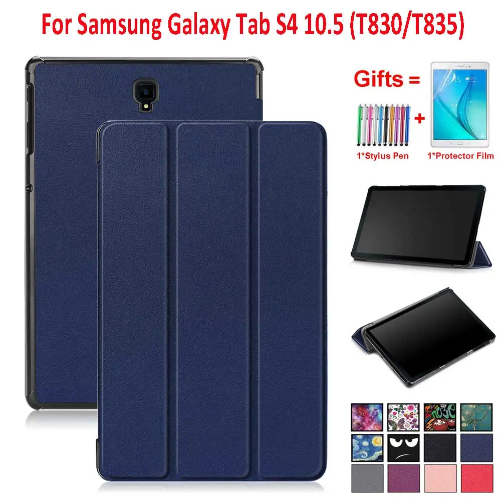 

Trifold Case for Samsung Galaxy Tab S4 10.5 SM-T830 SM-T835 Auto Sleep Smart Stand Cover For Galaxy Tab S4 2018 T830 T835 Case