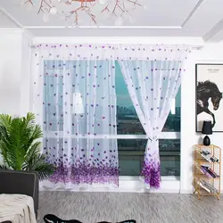 Стержень Карман гостиная прозрачный занавес окна балдахин спальня с цветочным принтом плотные шторы занавески, Шторы окно тюль