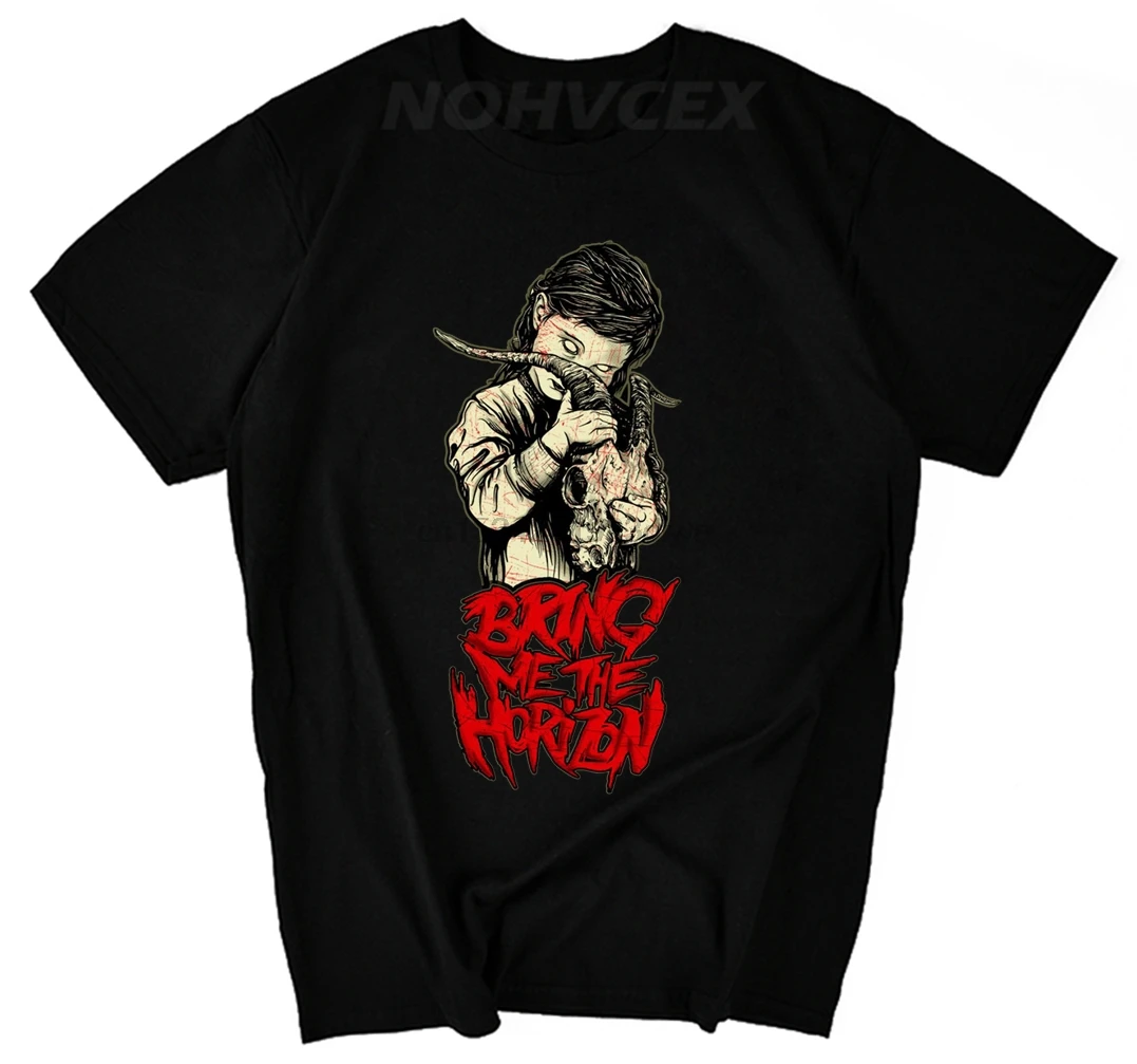 

BMTH Character pattern Bringing Me The Horizon Heavy metal The skeleton The owl Die nuclear T-shirt A31